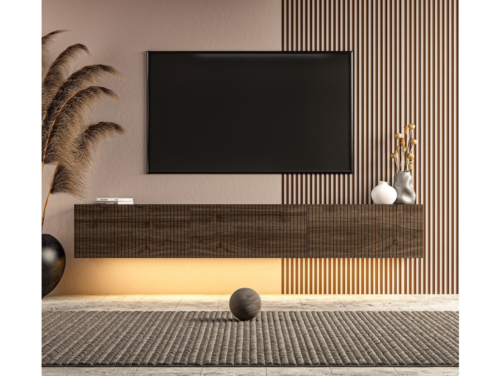 Houten tv-meubel "Ada" - 180 x 31 x 29 cm - notenhout