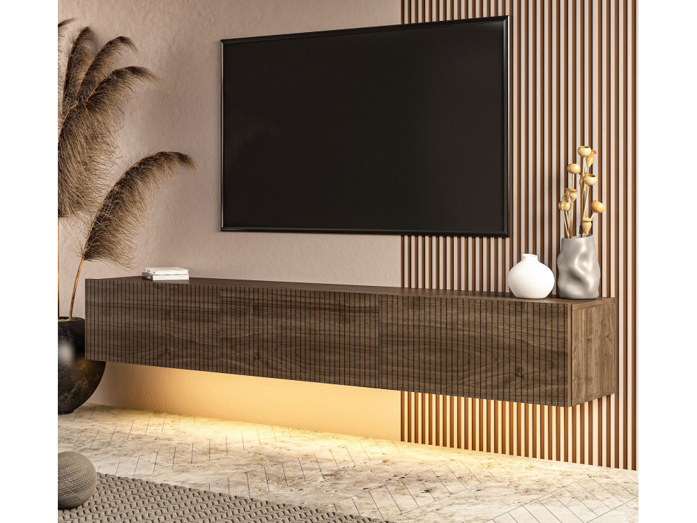 Houten tv-meubel "Ada" - 180 x 31 x 29 cm - notenhout
