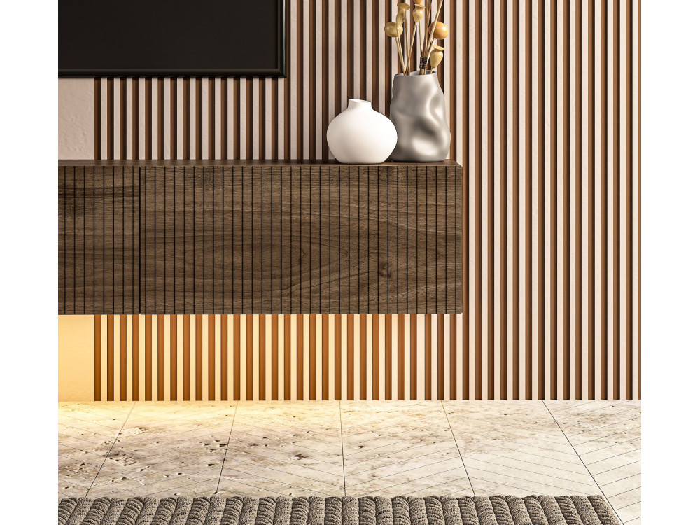 Houten tv-meubel "Ada" - 180 x 31 x 29 cm - notenhout