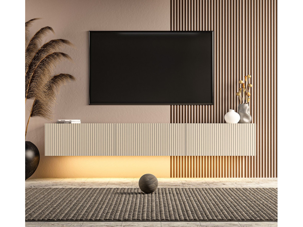Houten tv-meubel "Ada" - 180 x 31 x 29  cm - Grijs