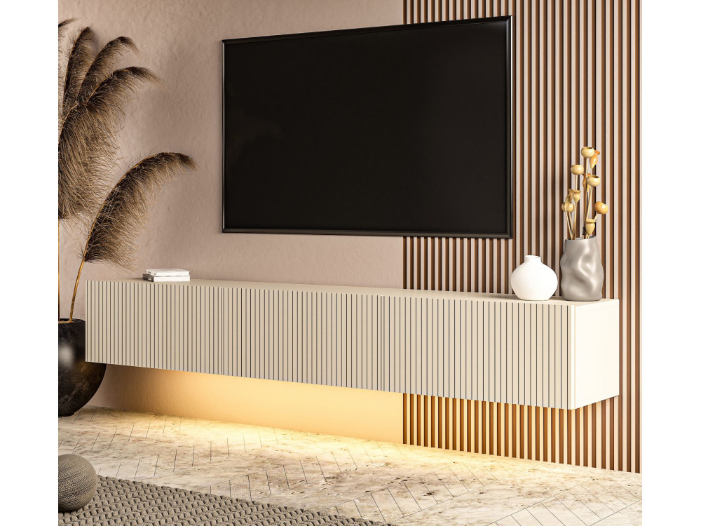 Houten tv-meubel "Ada" - 180 x 31 x 29  cm - Grijs