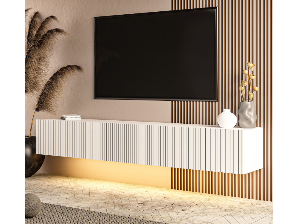 Houten tv-meubel "Ada" - 180 x 31 x 29 cm - Wit