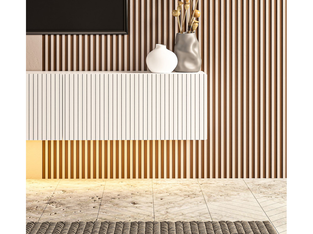 Houten tv-meubel "Ada" - 180 x 31 x 29 cm - Wit