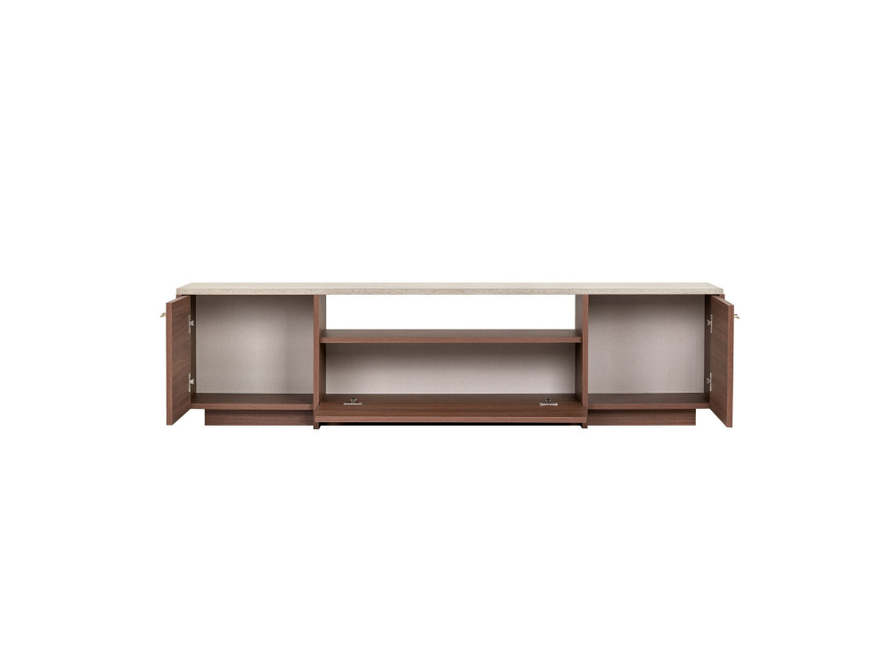 Houten tv-meubel "Alvar" - 180 x 35 x 46 cm - Travertijn
