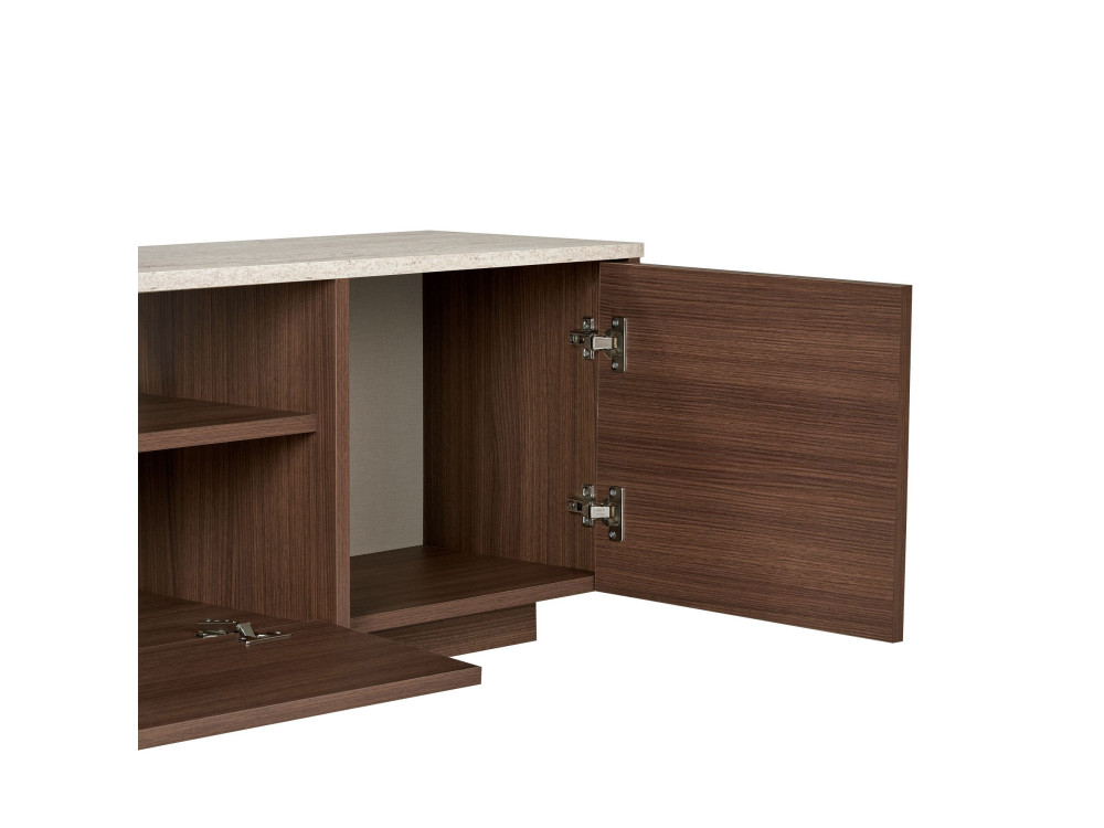 Houten tv-meubel "Alvar" - 180 x 35 x 46 cm - Travertijn