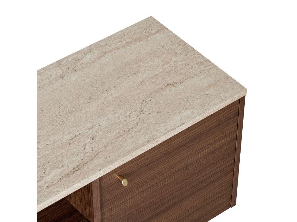 Houten tv-meubel "Alvar" - 180 x 35 x 46 cm - Travertijn