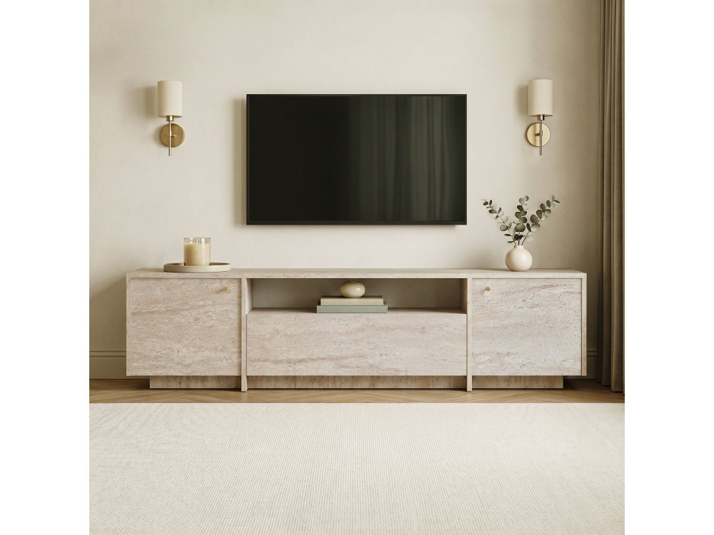 Houten tv-meubel "Alvar" - 180 x 35 x 46 cm - Beige
