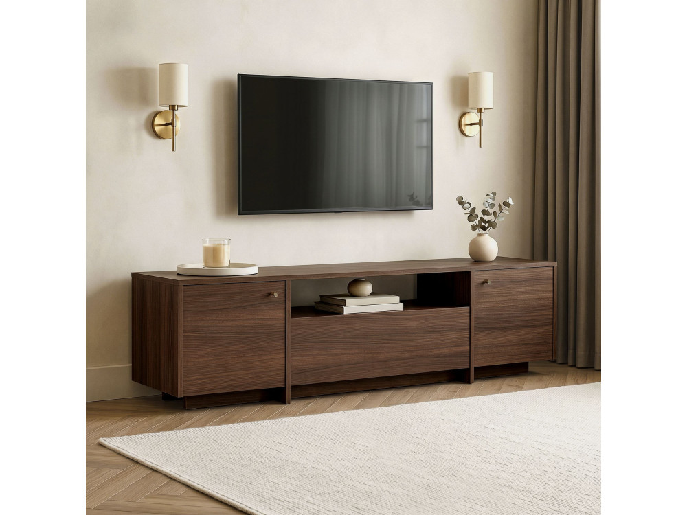 Houten tv-meubel "Alvar" - 180 x 35 x 46 cm - Bruin