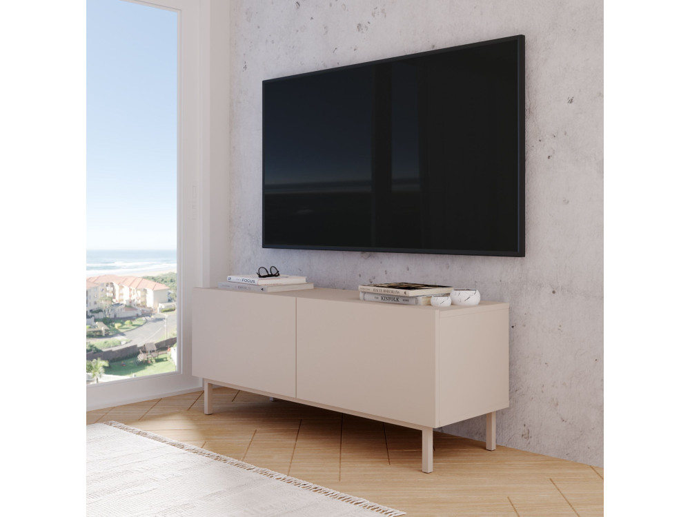 Houten tv-meubel "Coast" - 120 x 47,3 x 36,8 cm - Zandkleur