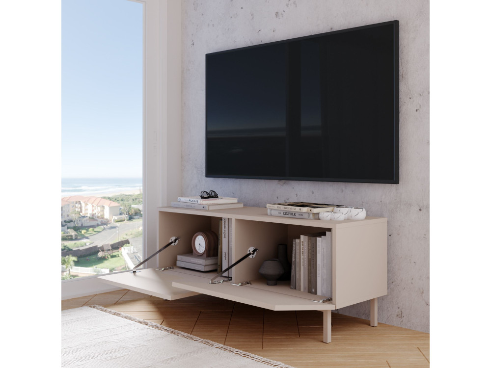 Houten tv-meubel "Coast" - 120 x 47,3 x 36,8 cm - Zandkleur