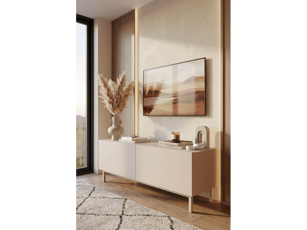 Houten tv-meubel "Coast" - 120 x 47,3 x 36,8 cm - Zandkleur