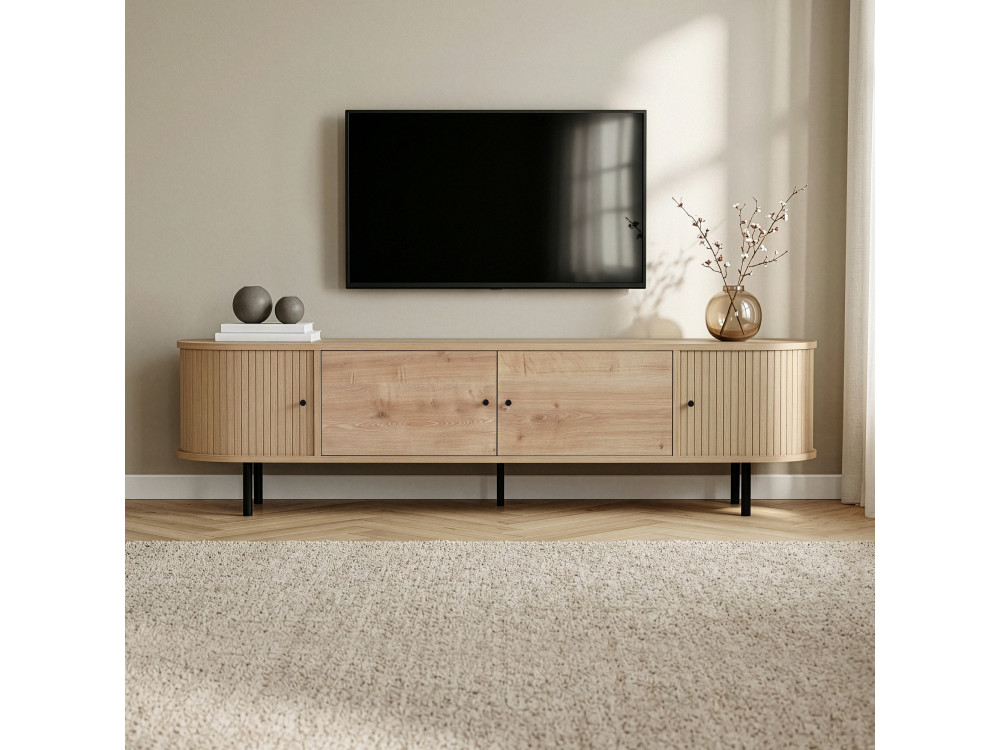 Houten tv-meubel "Gentle" - 180 x 40 x 47 cm - Beige
