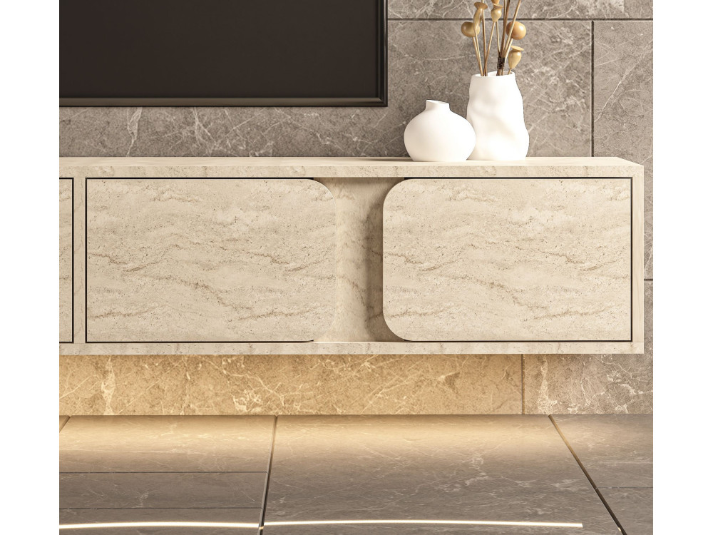 Houten tv-meubel "Helen" - 180 x 30 x 30 cm - Beige