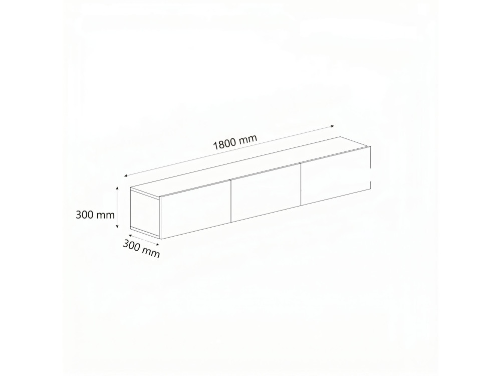 Houten tv-meubel „Helen“ – 180 x 30 x 30 cm – Travertijn