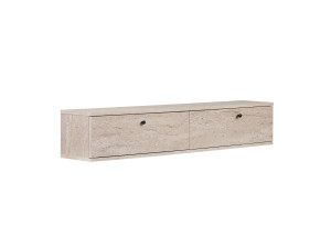 Houten tv-meubel "Ligne 140" - 140 x 25 x 25 cm - Travertijn