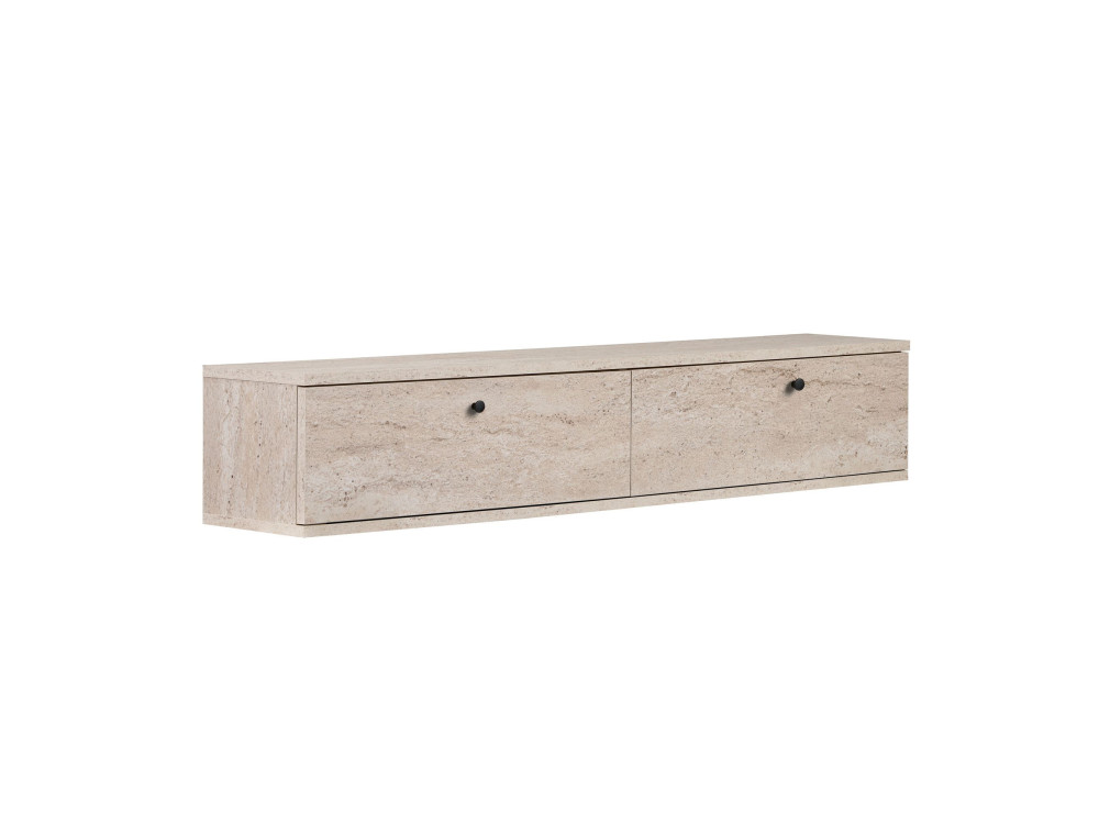Houten tv-meubel "Ligne 140" - 140 x 25 x 25 cm - Travertijn
