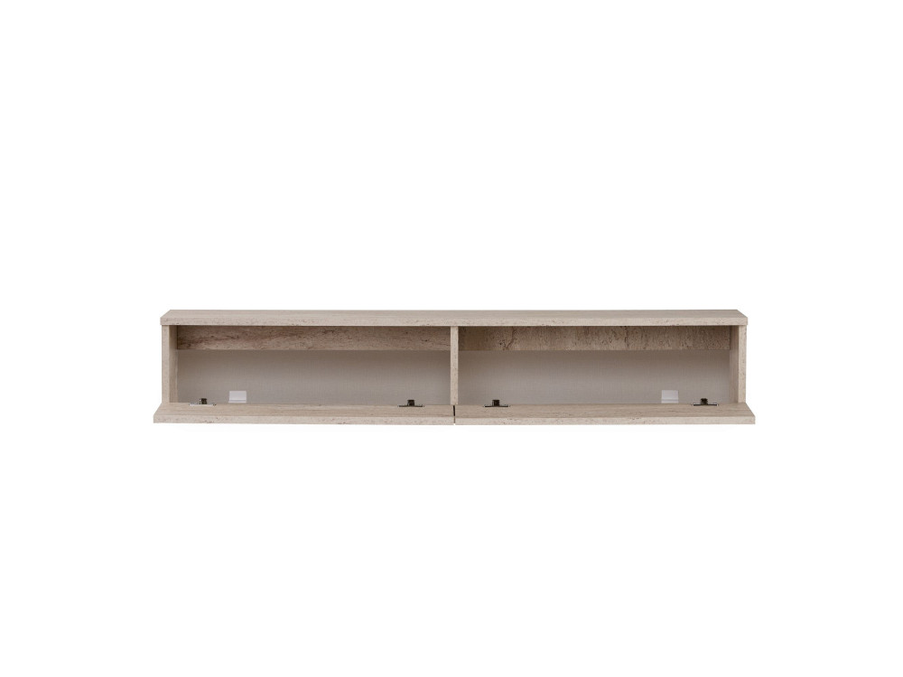 Houten tv-meubel "Ligne 140" - 140 x 25 x 25 cm - Travertijn