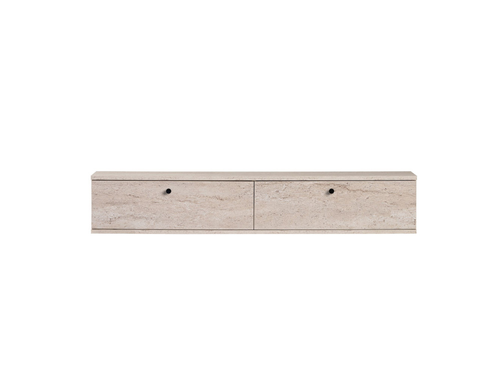 Houten tv-meubel "Ligne 140" - 140 x 25 x 25 cm - Travertijn