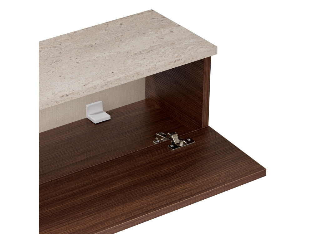 Houten tv-meubel "Ligne 140" - 140 x 25 x 25 cm - Bruin