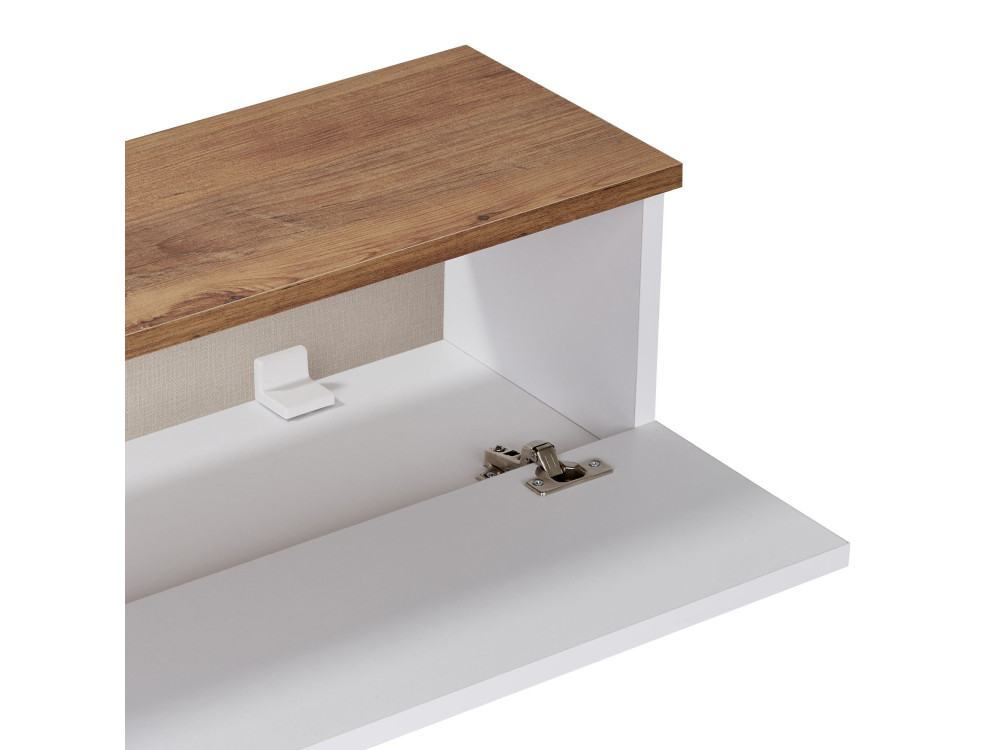 Houten tv-meubel "Ligne 140" - 140 x 25 x 25 cm - Wit