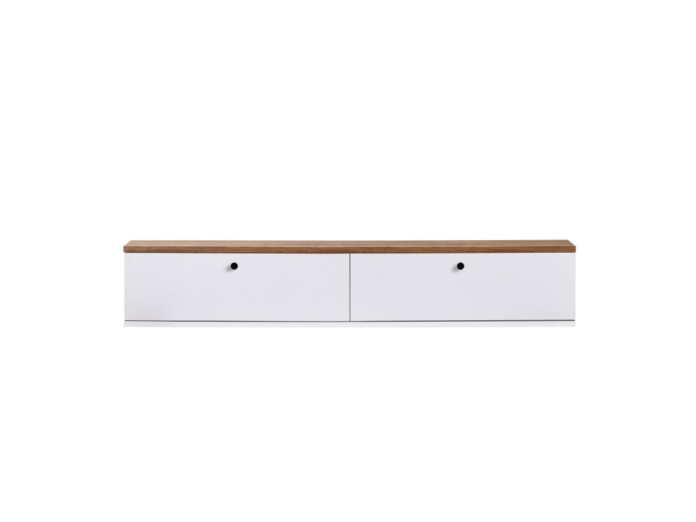 Houten tv-meubel "Ligne 140" - 140 x 25 x 25 cm - Wit