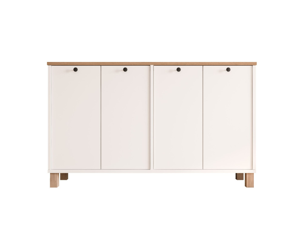 Houten console "Nord" - 120 x 29 x 74 cm - Wit