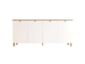 Houten console "Nord" - 180 x 42 x 80 cm - Wit