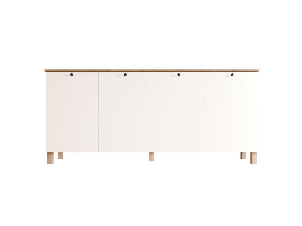 Houten console "Nord" - 180 x 42 x 80 cm - Wit