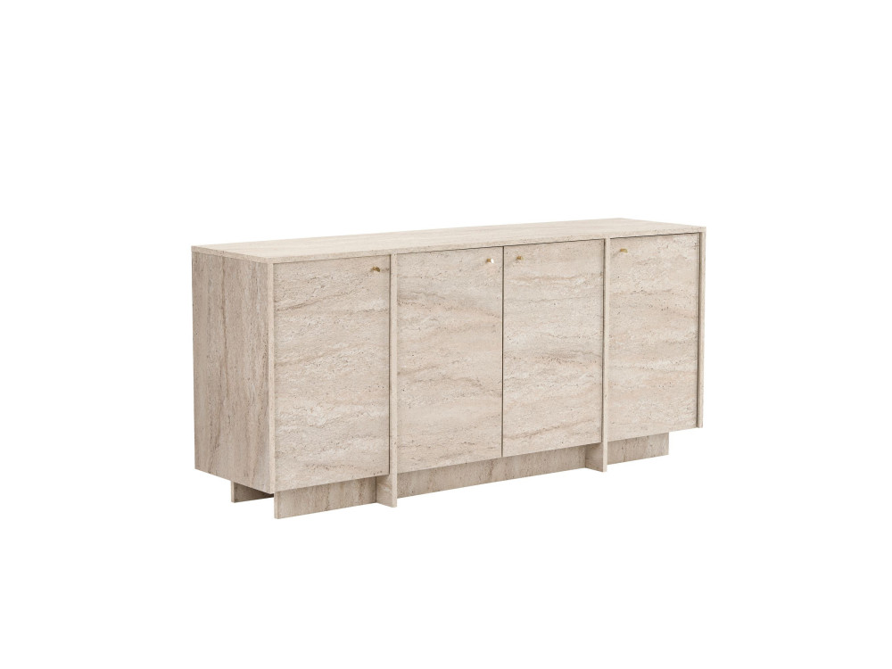 Houten console “Varen” - 180 x 45 x 82 cm - Travertijn
