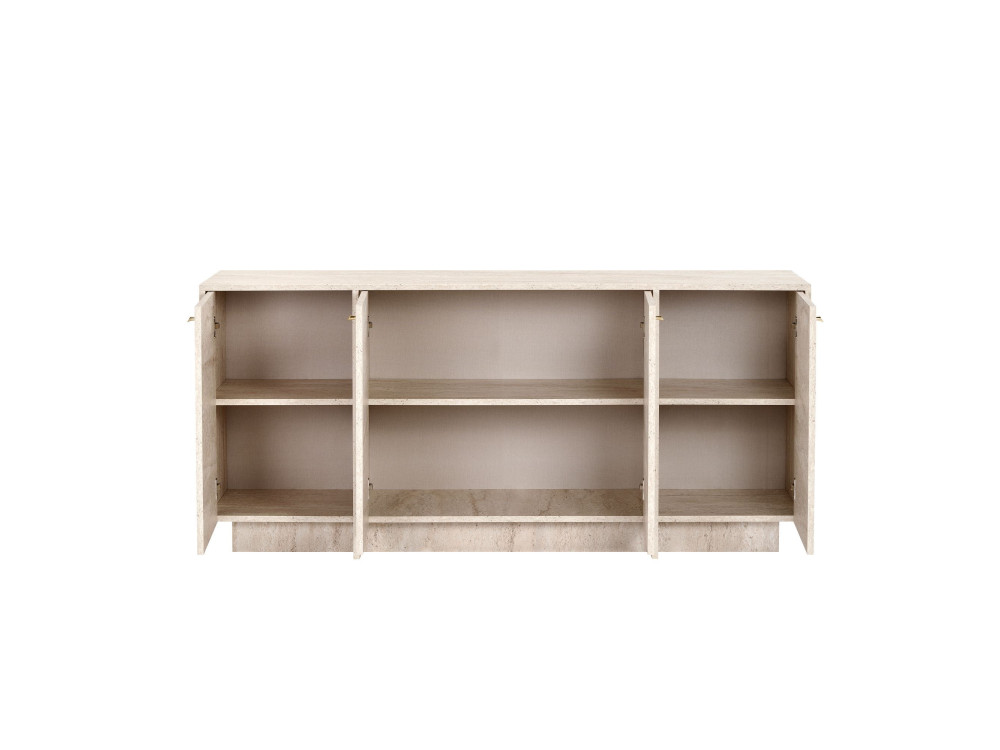 Houten console “Varen” - 180 x 45 x 82 cm - Travertijn