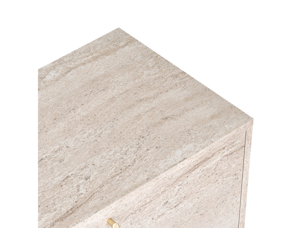 Houten console “Varen” - 180 x 45 x 82 cm - Travertijn