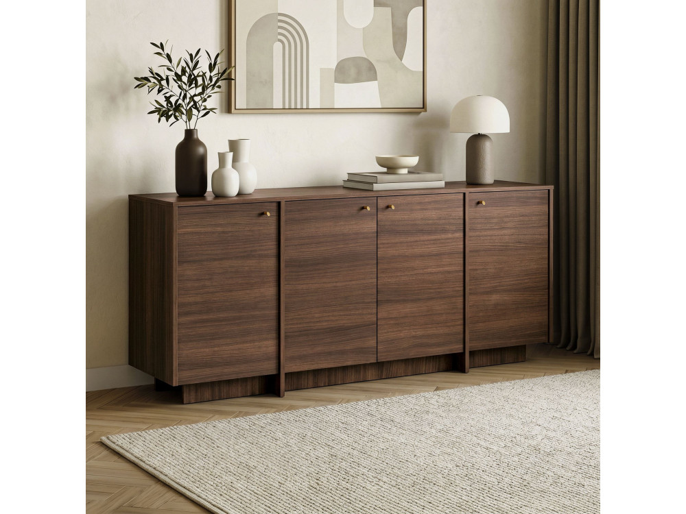 Houten console "Varen" - 180 x 45 x 82 cm - notenhout