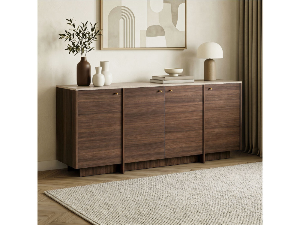 Houten dressoir "Varen" - 180 x 45 x 82 cm - Bruin