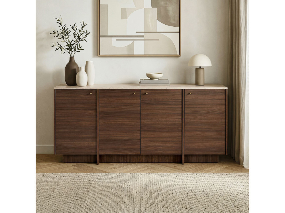 Houten dressoir "Varen" - 180 x 45 x 82 cm - Bruin