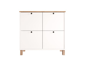 Houten schoenenkast "Nord" - 90 x 35 x 85 cm - Wit