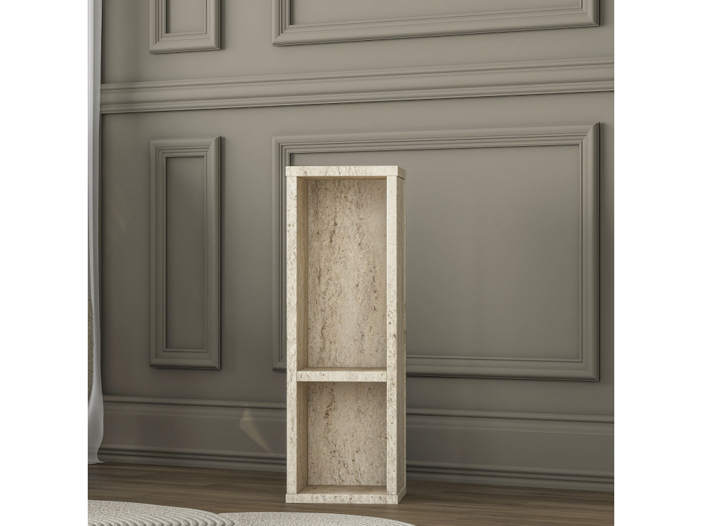 Houten bijzettafel "AD108" - 20 x 18 x 60 cm - Travertijn
