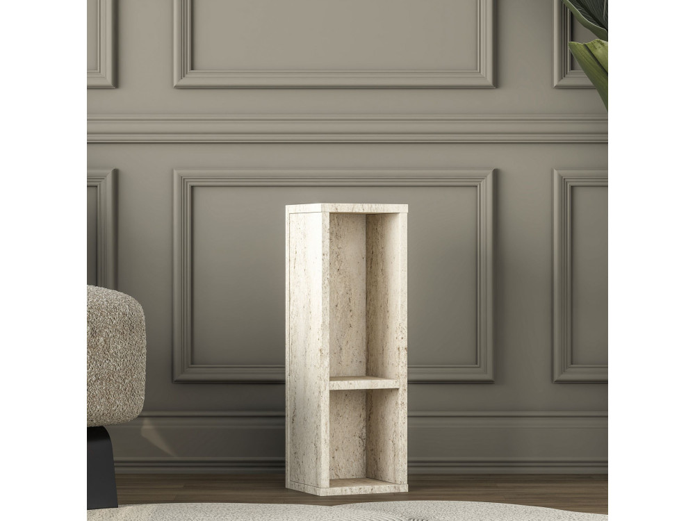 Houten bijzettafel "AD108" - 20 x 18 x 60 cm - Travertijn
