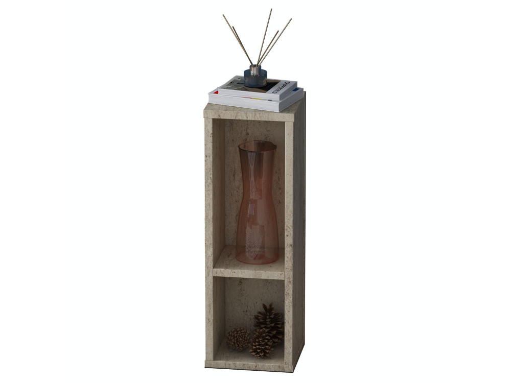 Houten bijzettafel "AD108" - 20 x 18 x 60 cm - Travertijn