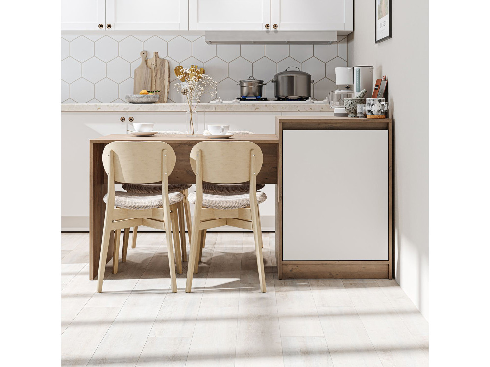 Houten keukentafel "2786" - 160 x 60 x 85 cm - Beige