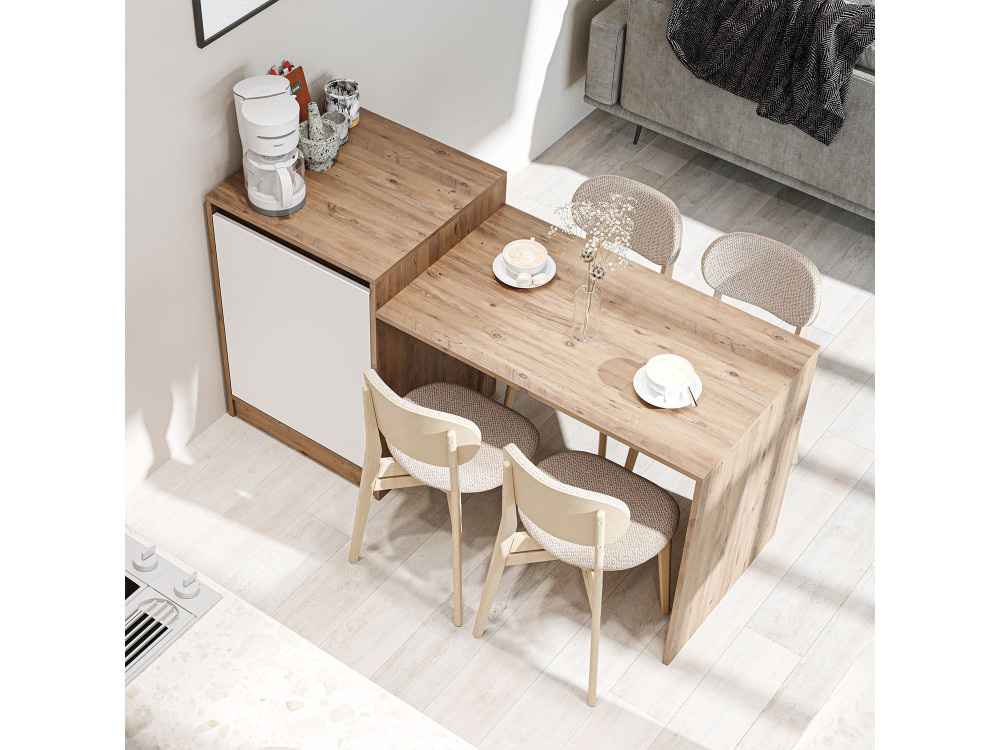 Houten keukentafel "2786" - 160 x 60 x 85 cm - Beige
