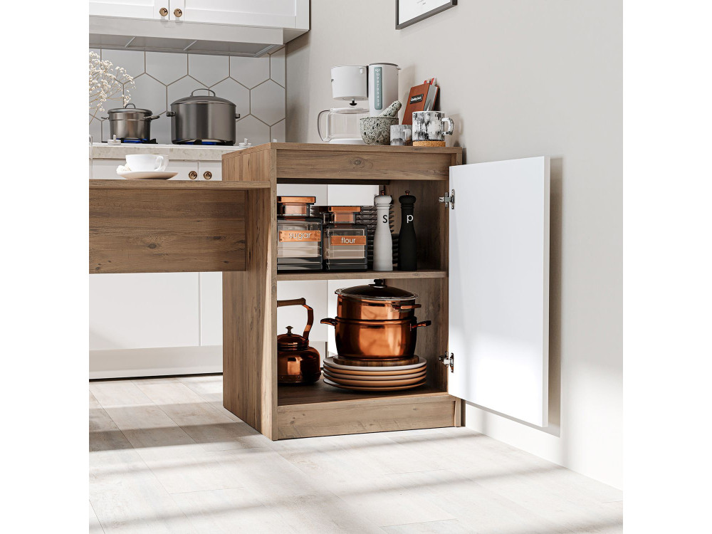 Houten keukentafel "2786" - 160 x 60 x 85 cm - Beige