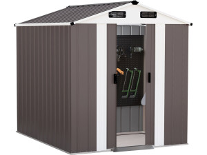 Metalen tuinhuisje "Dallas" - 4,12 m² - Taupe
