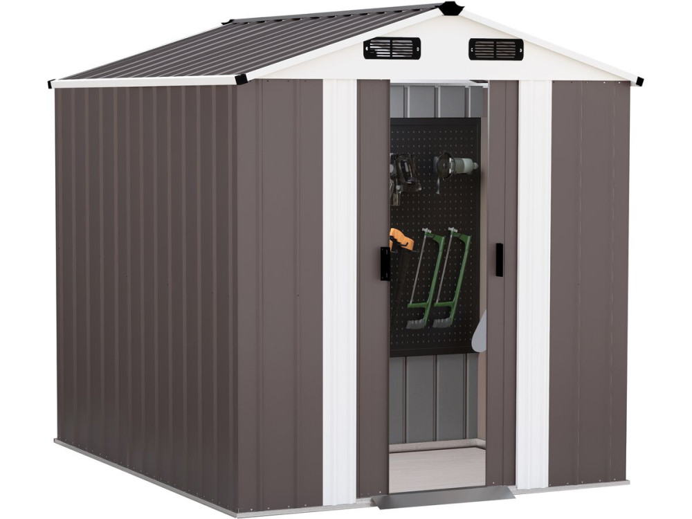Metalen tuinhuisje "Dallas" - 4,12 m² - Taupe
