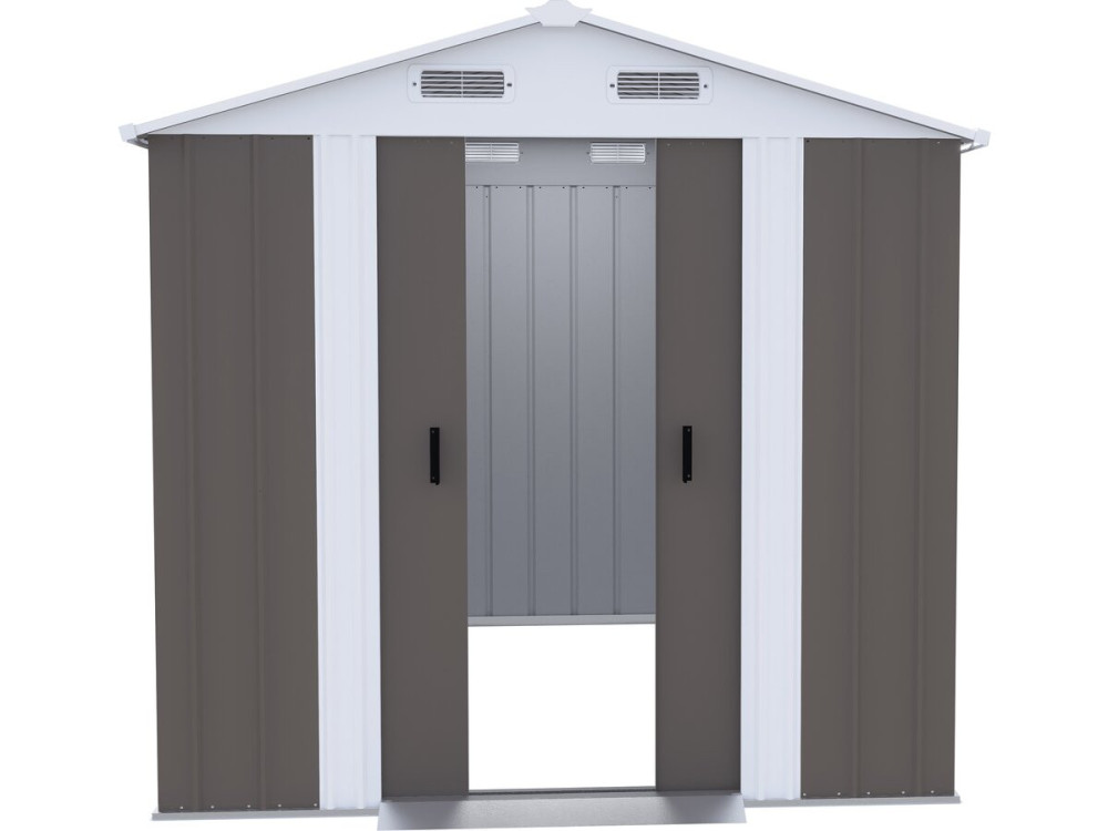 Metalen tuinhuisje "Dallas" - 4,12 m² - Taupe