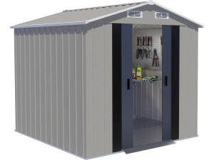 Metalen tuinhuisje "Nebraska" - 4,12 m² - Grijs