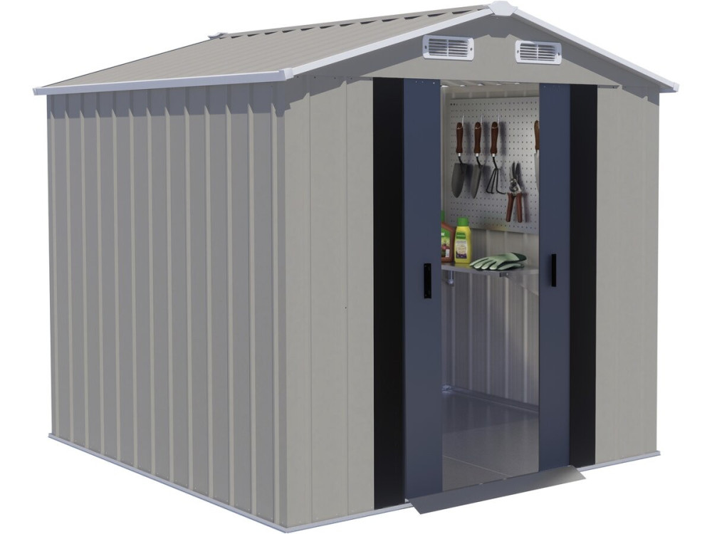 Metalen tuinhuisje "Nebraska" - 4,12 m² - Grijs