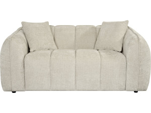 Rechte bank in bubble-stijl van "Wagram"-stof - 2-zits - Beige