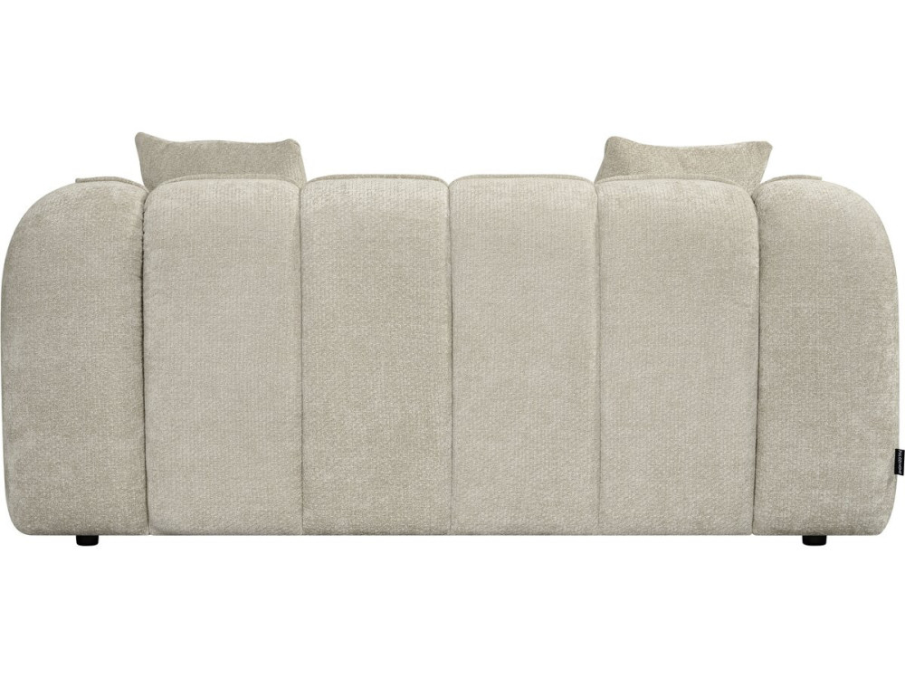 Rechte bank in bubble-stijl van "Wagram"-stof - 2-zits - Beige