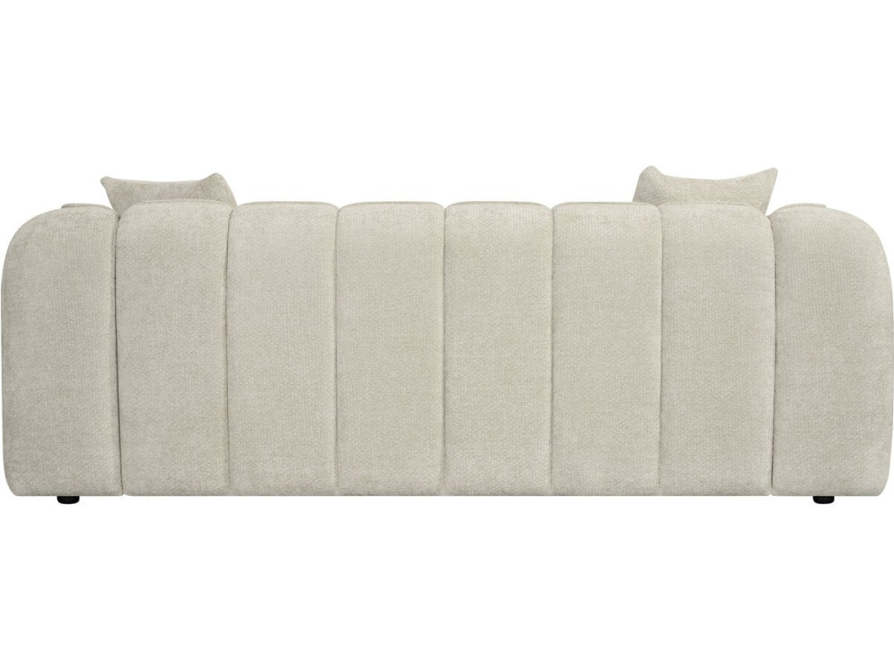 Rechte bank in bubble-stijl van "Wagram"-stof - 3-zits - Beige