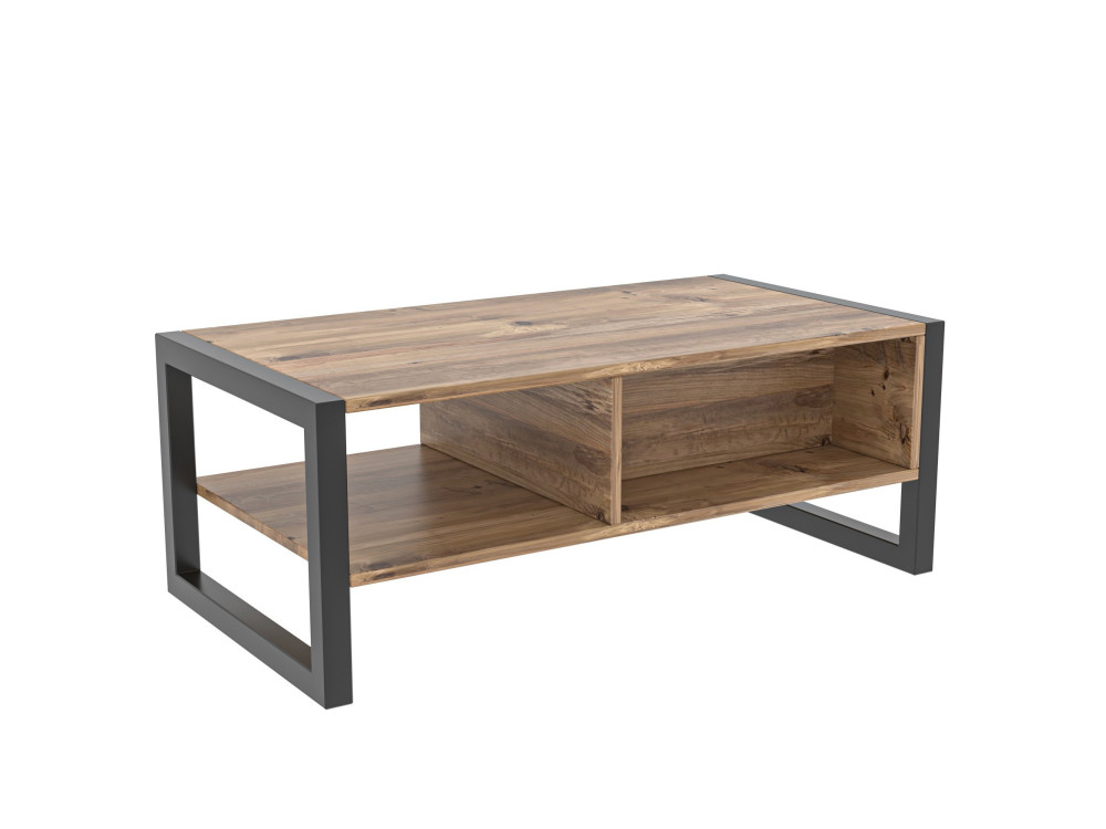 Houten salontafel "Haldizen" - 105 x 55 x 40 cm - Bruin